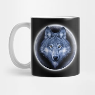 Wolf on the moon Mug